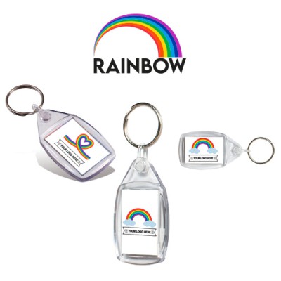 Rainbow Plastic Keyring